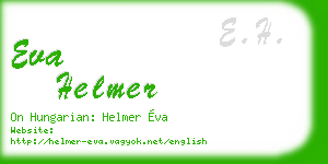 eva helmer business card